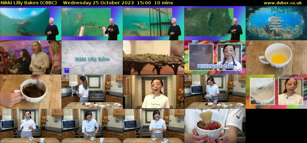 Nikki Lilly Bakes (CBBC) Wednesday 25 October 2023 15:00 - 15:10