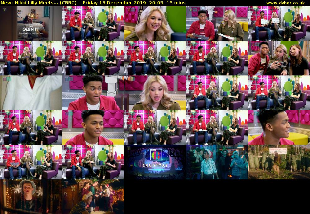 Nikki Lilly Meets... (CBBC) Friday 13 December 2019 20:05 - 20:20