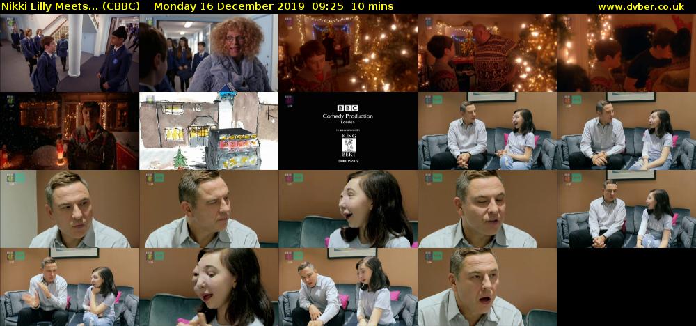 Nikki Lilly Meets... (CBBC) Monday 16 December 2019 09:25 - 09:35