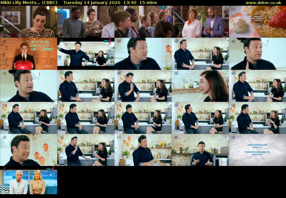 Nikki Lilly Meets... (CBBC) Tuesday 14 January 2020 13:40 - 13:55