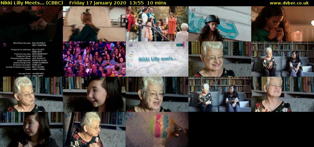 Nikki Lilly Meets... (CBBC) Friday 17 January 2020 13:55 - 14:05