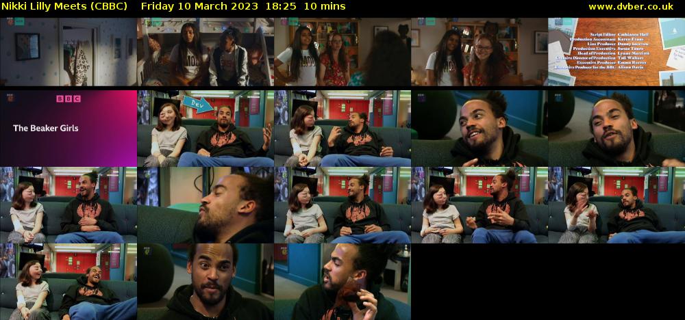 Nikki Lilly Meets (CBBC) Friday 10 March 2023 18:25 - 18:35