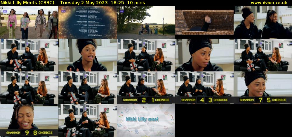 Nikki Lilly Meets (CBBC) Tuesday 2 May 2023 18:25 - 18:35