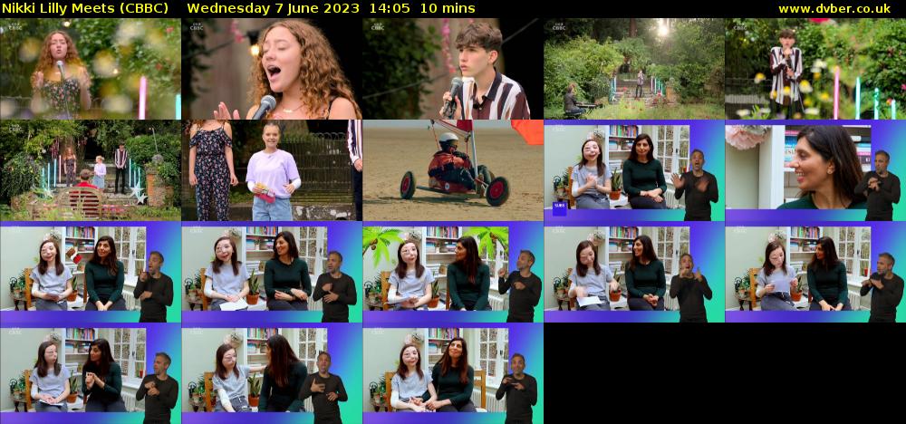 Nikki Lilly Meets (CBBC) Wednesday 7 June 2023 14:05 - 14:15