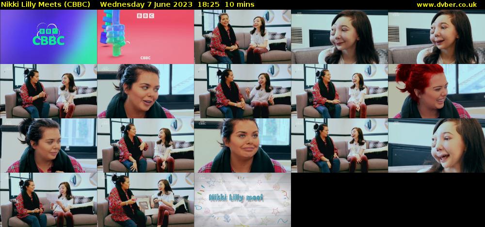 Nikki Lilly Meets (CBBC) Wednesday 7 June 2023 18:25 - 18:35