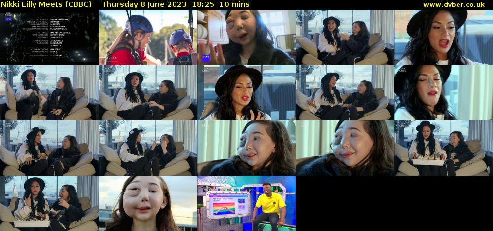Nikki Lilly Meets (CBBC) Thursday 8 June 2023 18:25 - 18:35