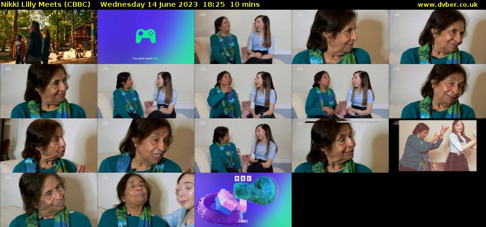 Nikki Lilly Meets (CBBC) Wednesday 14 June 2023 18:25 - 18:35