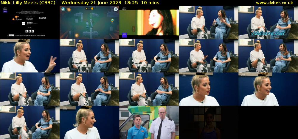 Nikki Lilly Meets (CBBC) Wednesday 21 June 2023 18:25 - 18:35
