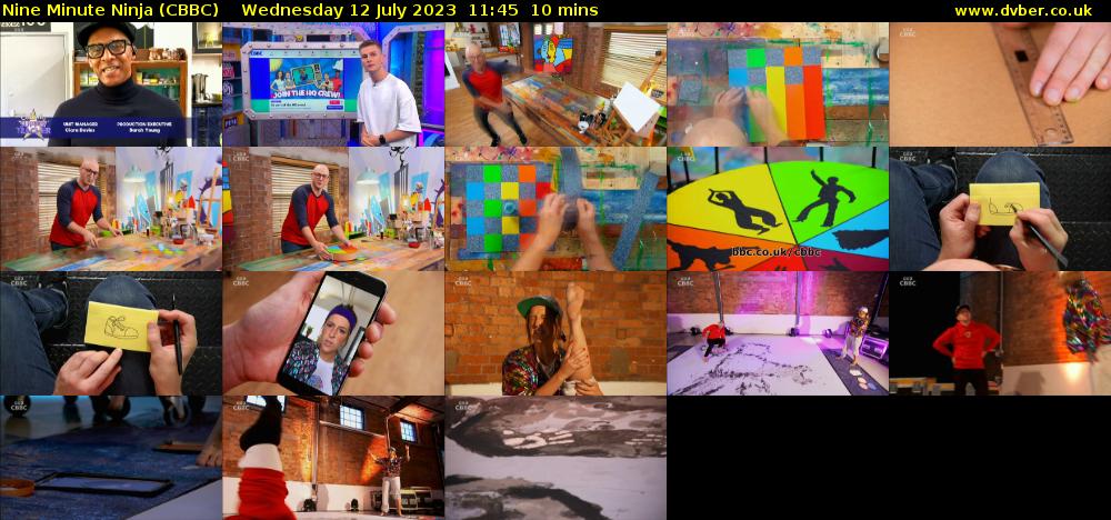 Nine Minute Ninja (CBBC) Wednesday 12 July 2023 11:45 - 11:55