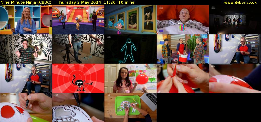 Nine Minute Ninja (CBBC) Thursday 2 May 2024 11:20 - 11:30