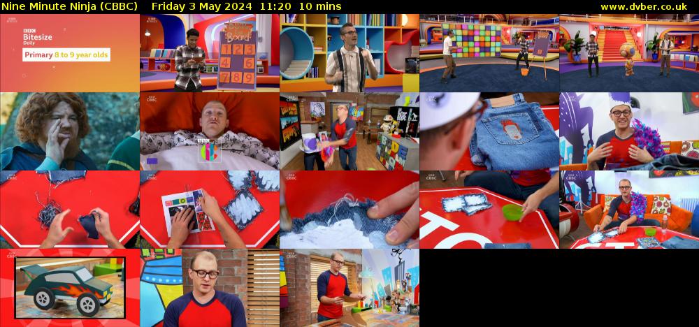 Nine Minute Ninja (CBBC) Friday 3 May 2024 11:20 - 11:30