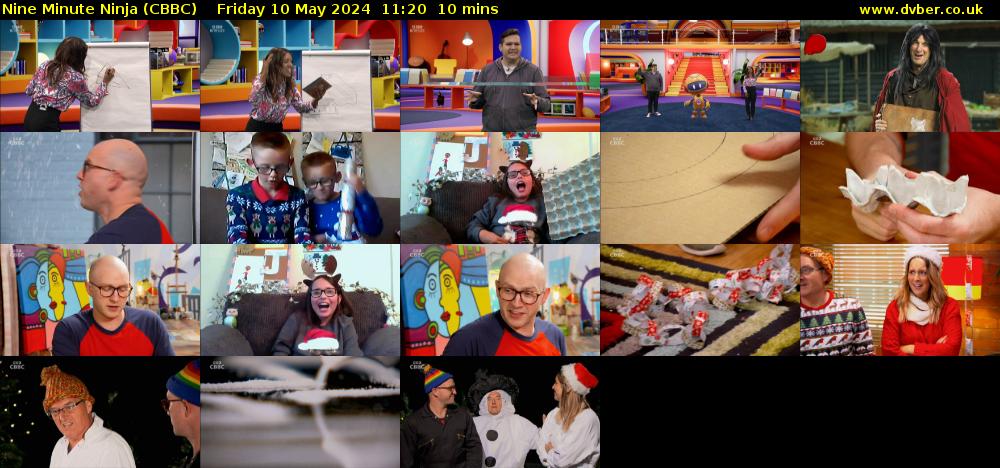 Nine Minute Ninja (CBBC) Friday 10 May 2024 11:20 - 11:30