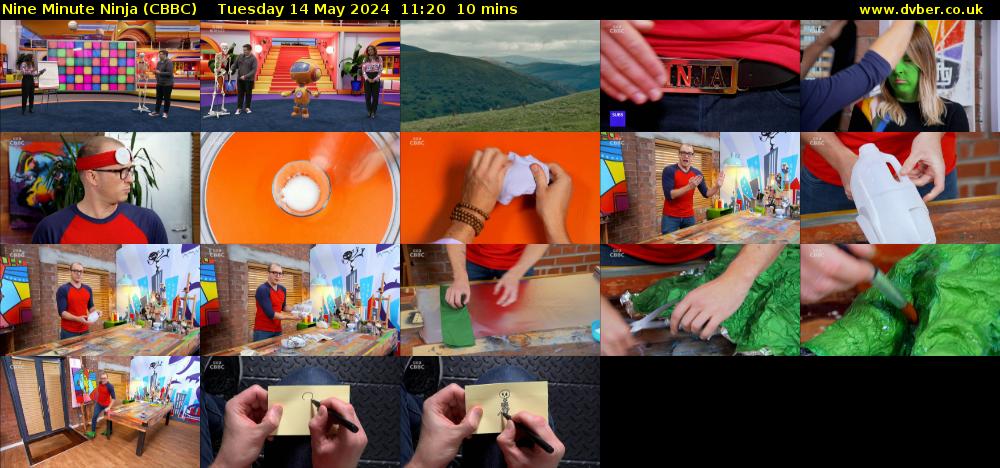 Nine Minute Ninja (CBBC) Tuesday 14 May 2024 11:20 - 11:30