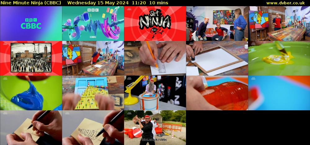 Nine Minute Ninja (CBBC) Wednesday 15 May 2024 11:20 - 11:30