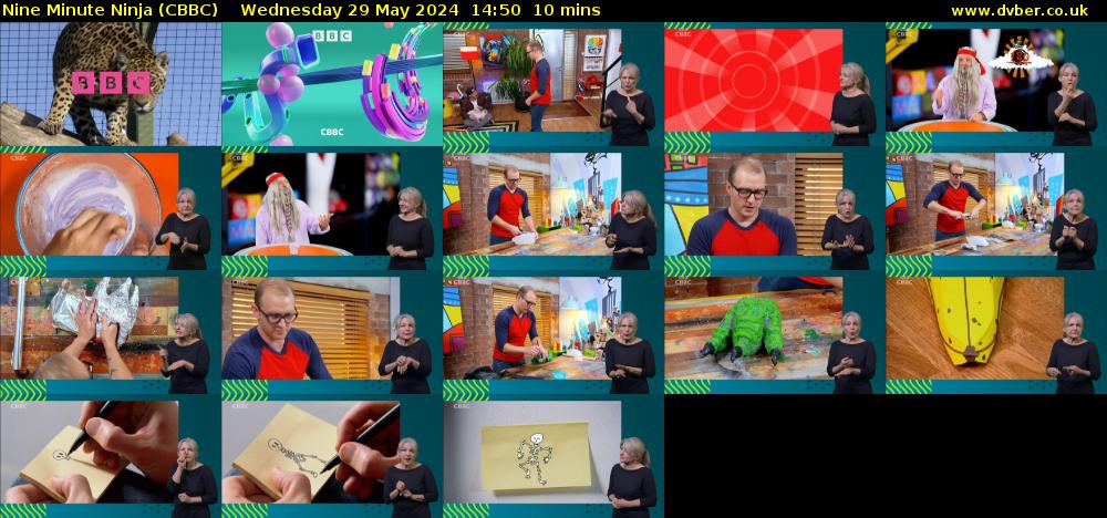 Nine Minute Ninja (CBBC) Wednesday 29 May 2024 14:50 - 15:00