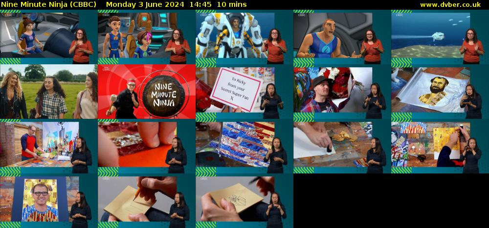 Nine Minute Ninja (CBBC) Monday 3 June 2024 14:45 - 14:55