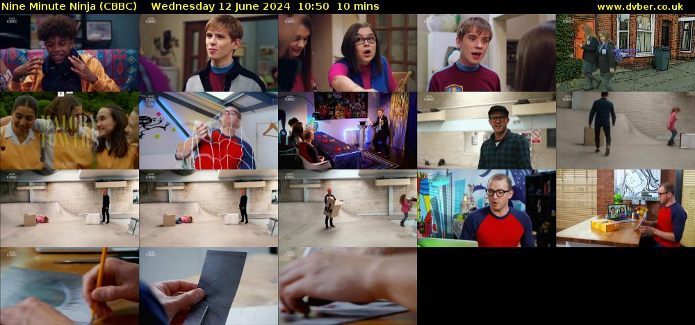 Nine Minute Ninja (CBBC) Wednesday 12 June 2024 10:50 - 11:00