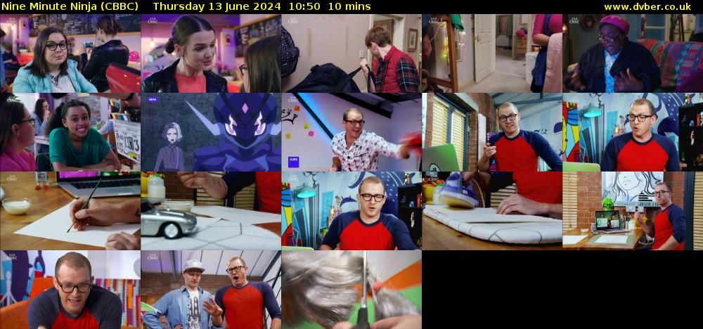 Nine Minute Ninja (CBBC) Thursday 13 June 2024 10:50 - 11:00