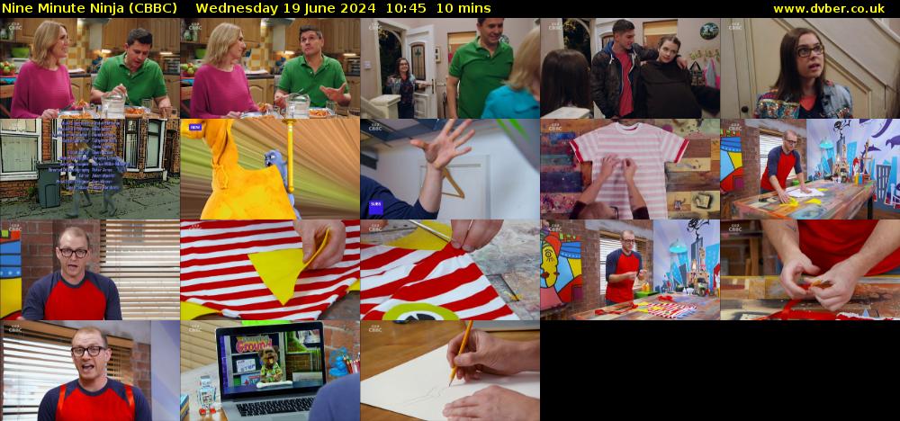 Nine Minute Ninja (CBBC) Wednesday 19 June 2024 10:45 - 10:55