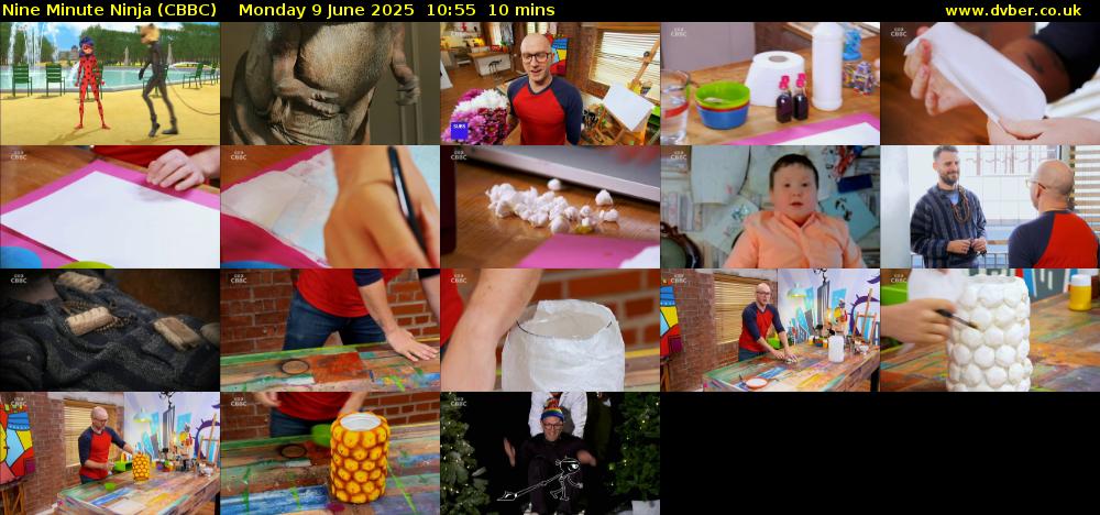 Nine Minute Ninja (CBBC) Monday 9 June 2025 10:55 - 11:05
