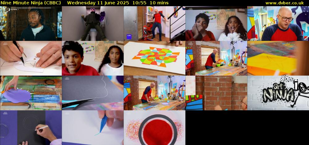 Nine Minute Ninja (CBBC) Wednesday 11 June 2025 10:55 - 11:05