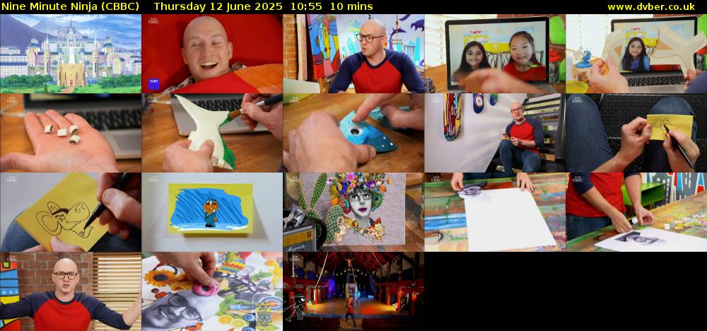 Nine Minute Ninja (CBBC) Thursday 12 June 2025 10:55 - 11:05
