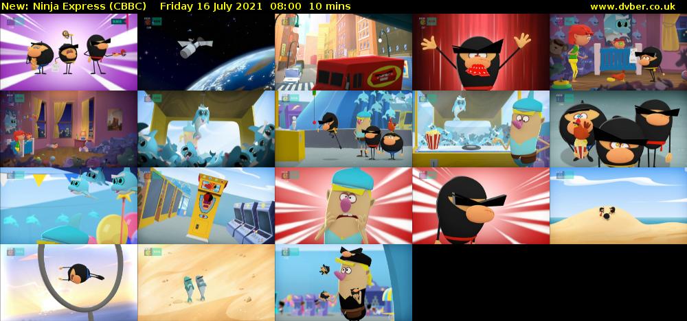 Ninja Express (CBBC) Friday 16 July 2021 08:00 - 08:10