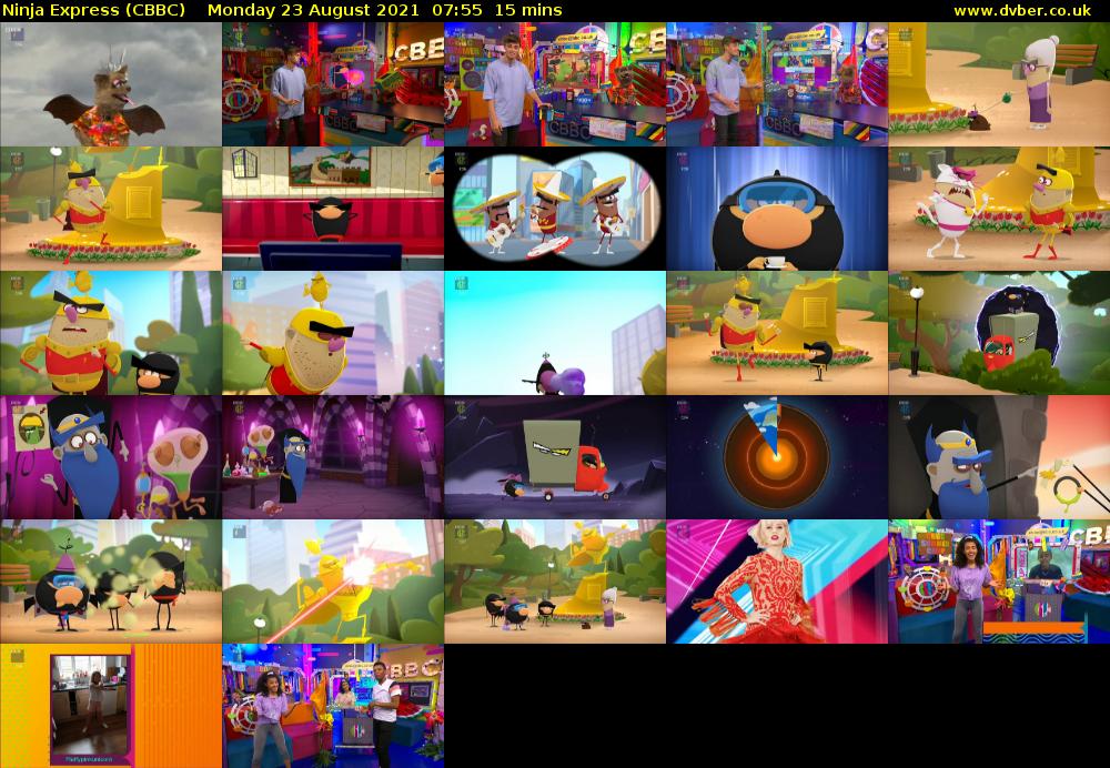 Ninja Express (CBBC) Monday 23 August 2021 07:55 - 08:10