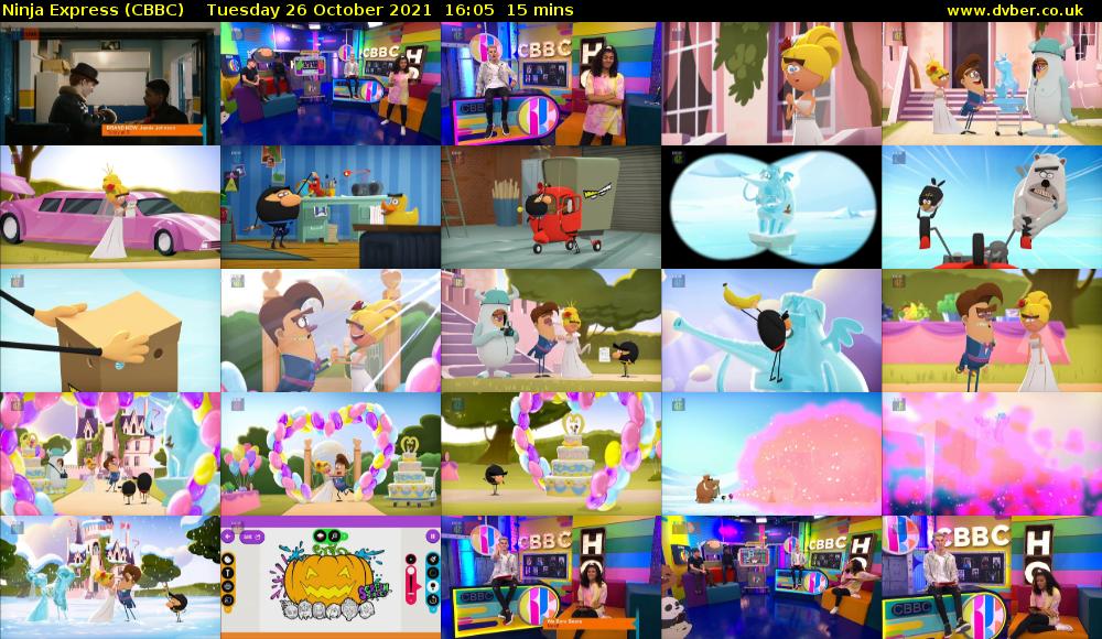 Ninja Express (CBBC) Tuesday 26 October 2021 16:05 - 16:20