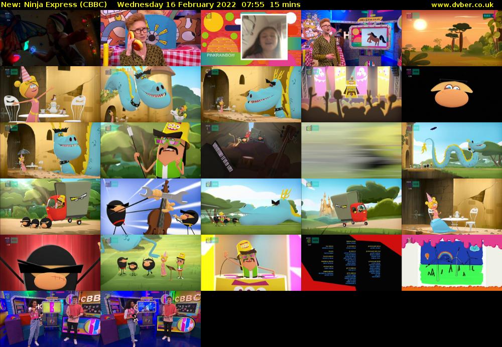 Ninja Express (CBBC) Wednesday 16 February 2022 07:55 - 08:10
