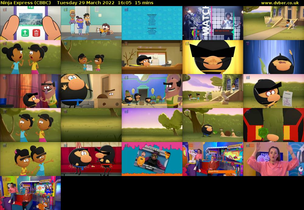 Ninja Express (CBBC) Tuesday 29 March 2022 16:05 - 16:20