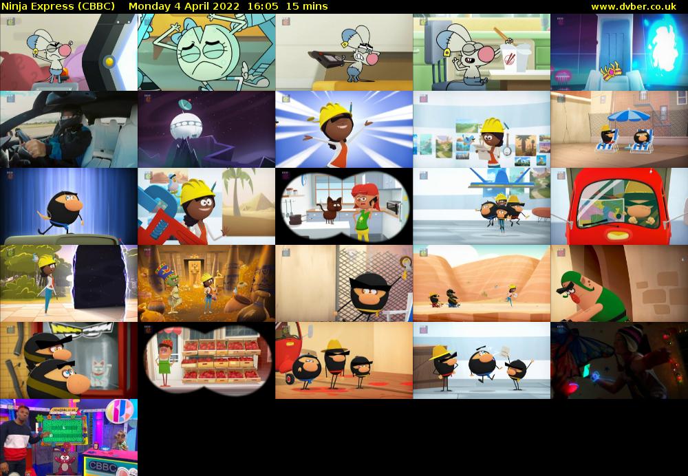 Ninja Express (CBBC) Monday 4 April 2022 16:05 - 16:20