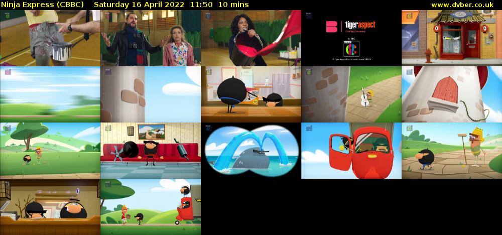 Ninja Express (CBBC) Saturday 16 April 2022 11:50 - 12:00