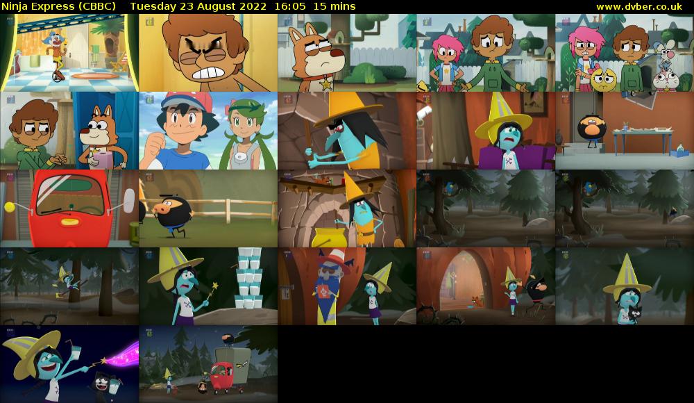Ninja Express (CBBC) Tuesday 23 August 2022 16:05 - 16:20