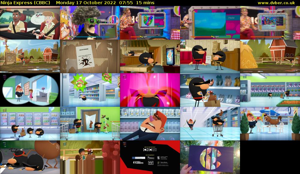 Ninja Express (CBBC) Monday 17 October 2022 07:55 - 08:10