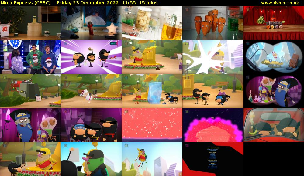 Ninja Express (CBBC) Friday 23 December 2022 11:55 - 12:10