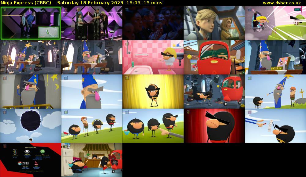 Ninja Express (CBBC) Saturday 18 February 2023 16:05 - 16:20