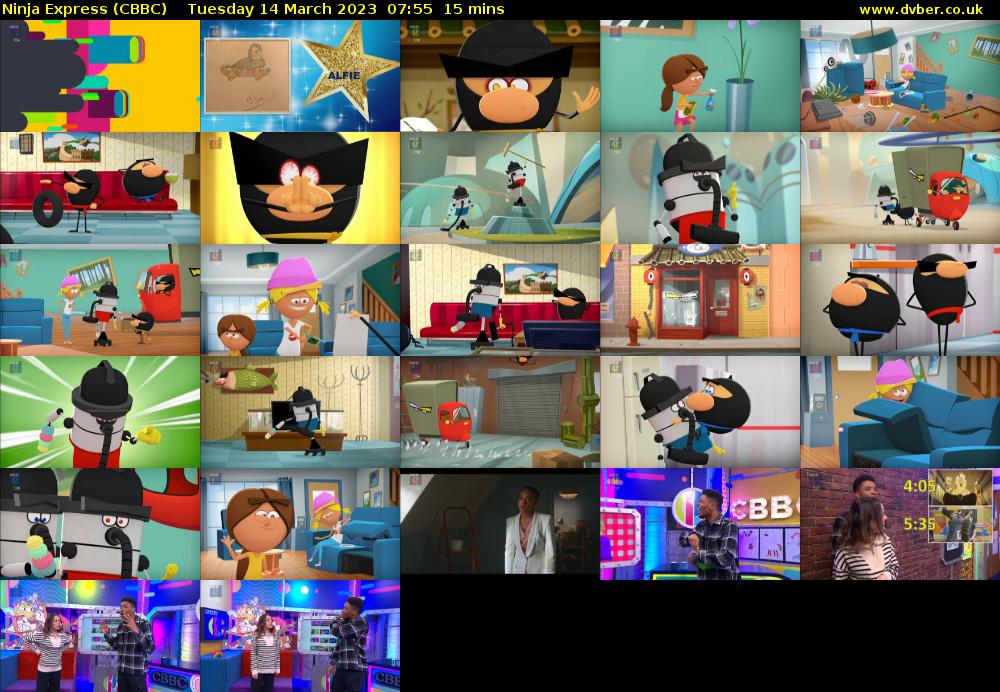 Ninja Express (CBBC) Tuesday 14 March 2023 07:55 - 08:10