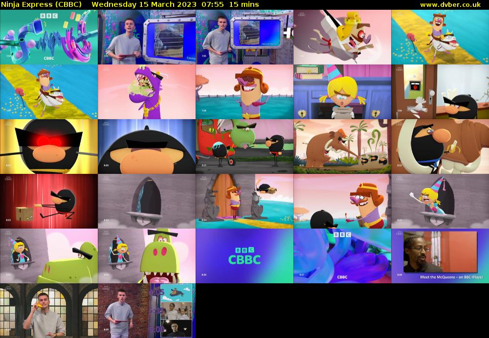 Ninja Express (CBBC) Wednesday 15 March 2023 07:55 - 08:10