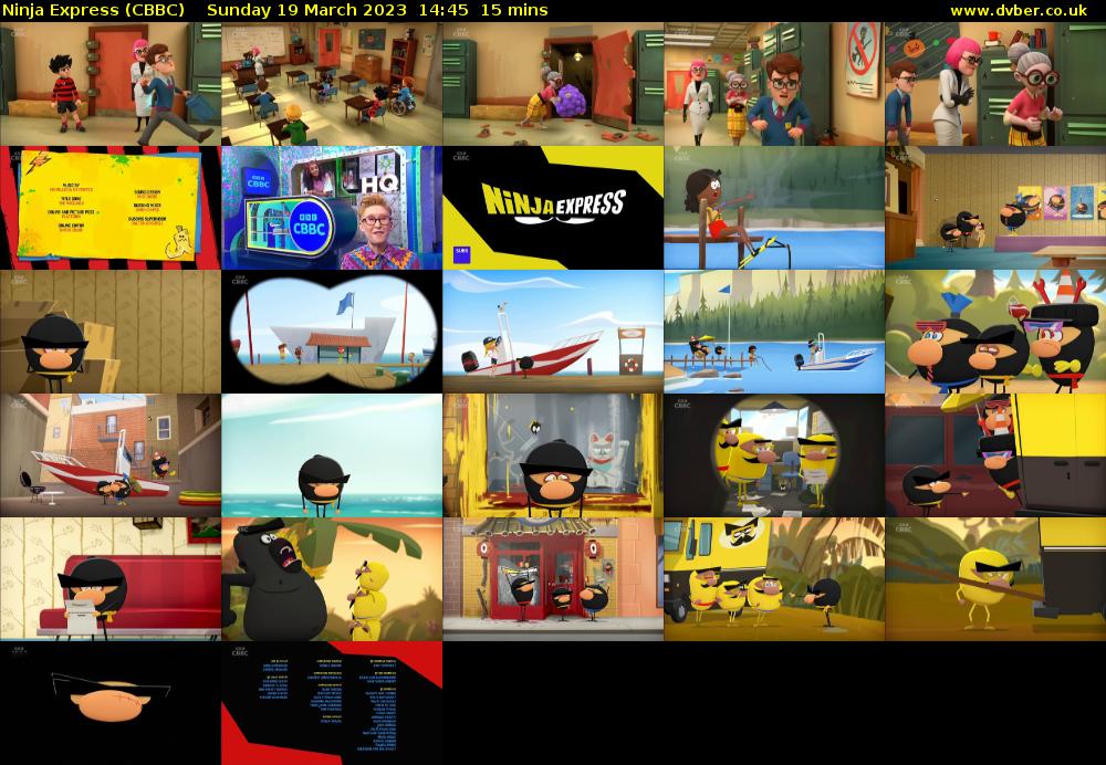 Ninja Express (CBBC) Sunday 19 March 2023 14:45 - 15:00