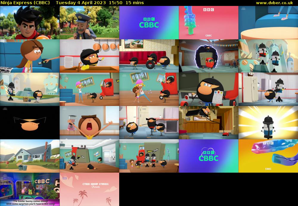 Ninja Express (CBBC) Tuesday 4 April 2023 15:50 - 16:05