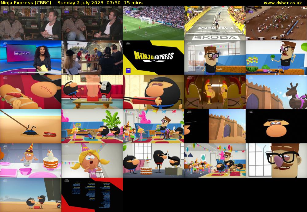 Ninja Express (CBBC) Sunday 2 July 2023 07:50 - 08:05