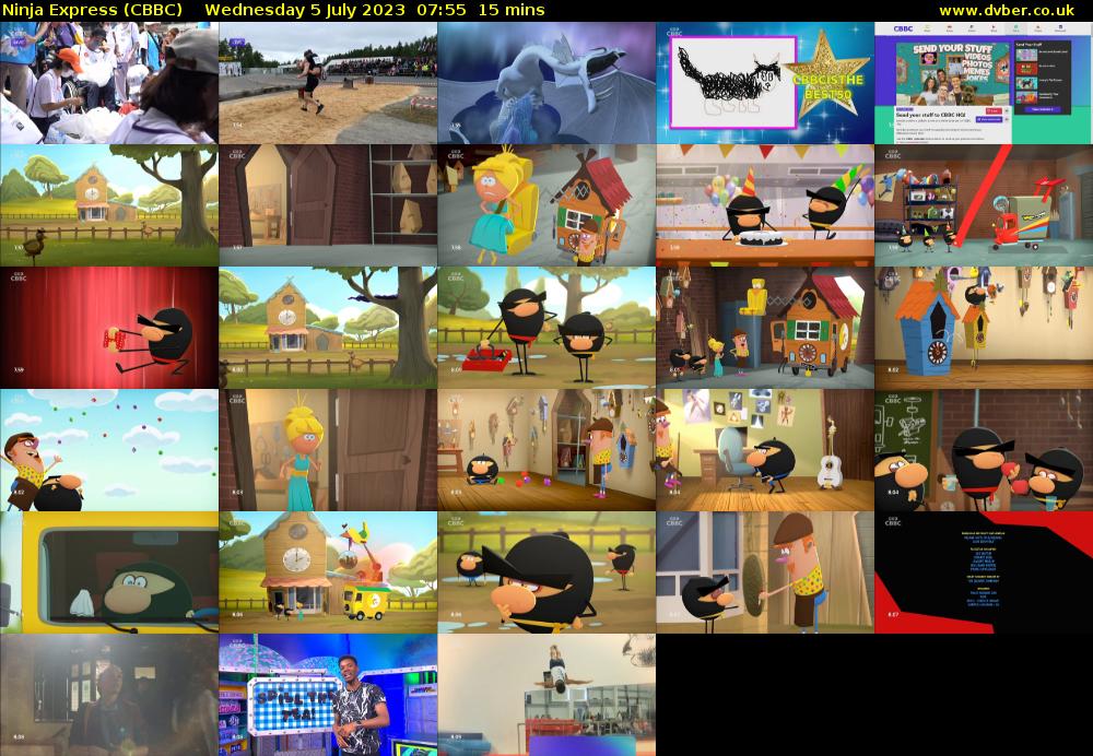 Ninja Express (CBBC) Wednesday 5 July 2023 07:55 - 08:10