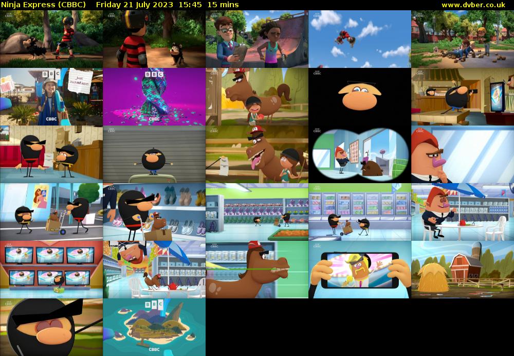 Ninja Express (CBBC) Friday 21 July 2023 15:45 - 16:00