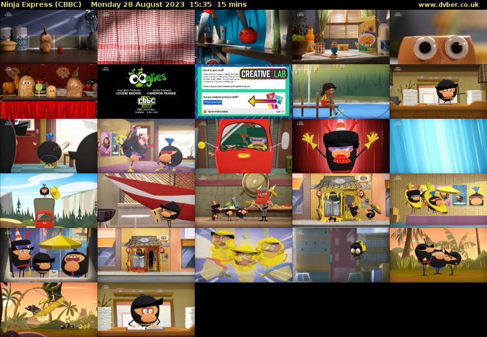 Ninja Express (CBBC) Monday 28 August 2023 15:35 - 15:50