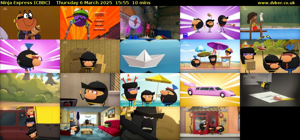 Ninja Express (CBBC) Thursday 6 March 2025 15:55 - 16:05