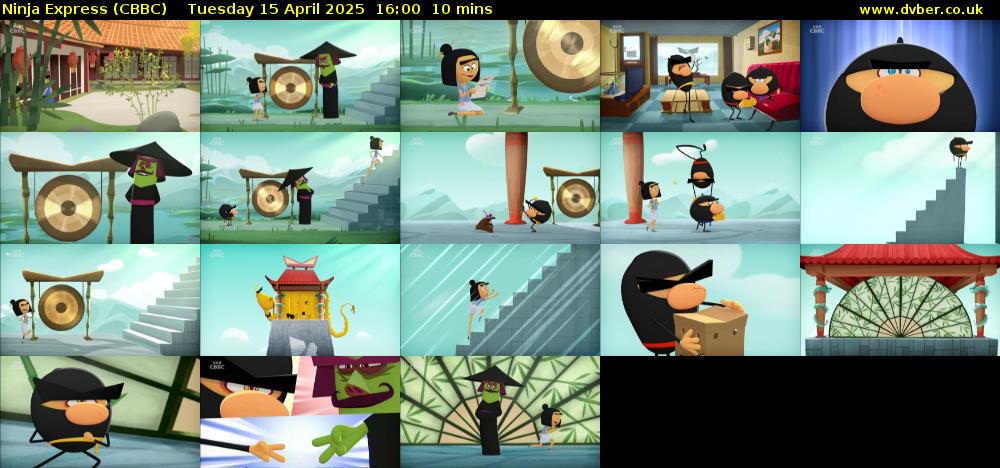 Ninja Express (CBBC) Tuesday 15 April 2025 16:00 - 16:10