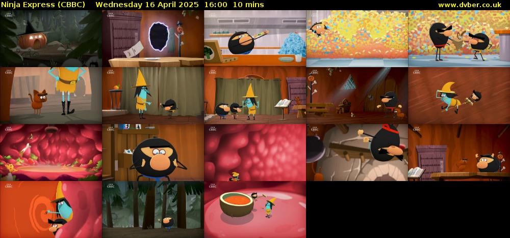 Ninja Express (CBBC) Wednesday 16 April 2025 16:00 - 16:10