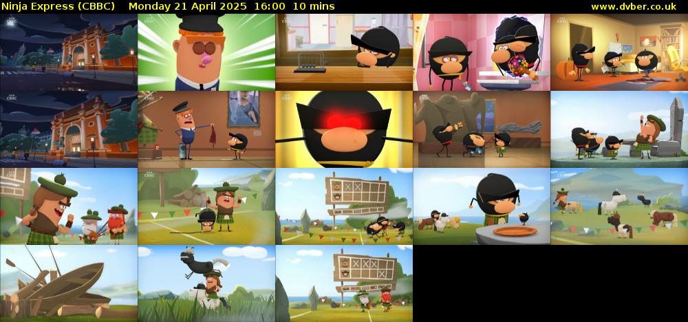 Ninja Express (CBBC) Monday 21 April 2025 16:00 - 16:10