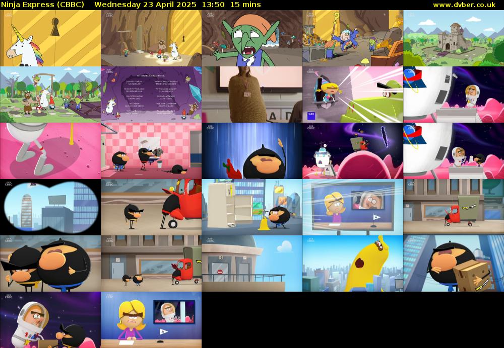 Ninja Express (CBBC) Wednesday 23 April 2025 13:50 - 14:05